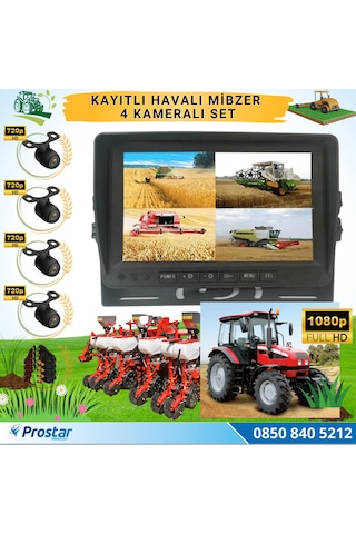 Kayıtlı Ahd Mibzer Havalı Tohum Makinesi 4 Kameralı 7 İnç Monitö