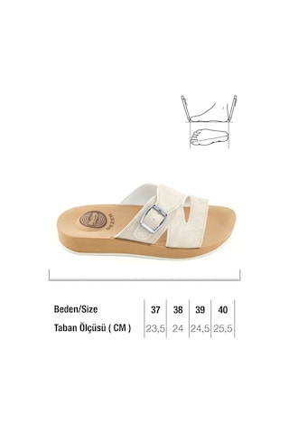 Gezer Kadın Yazlık Alt Taban Pu Suni Deri Tek Toka Ayarlanabilir Rahat Masaj Taban Günlük Terlik Bej