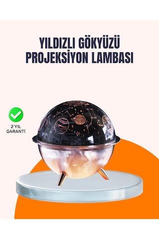 Mey İthalat Kozmik Işık Efektli Projeksiyonlu Nemlendirici Gece Işığı