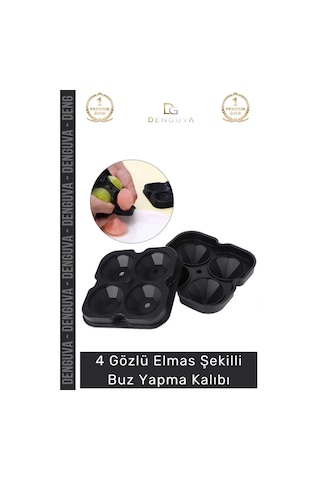 Buzkalıbı Silikon Kokteyl Sunum Gı Uyumlu Esnek Dayanıklı Elmas Şekilli Buz Yapma Kalıbı Buzluk - 2 Çok Renkli