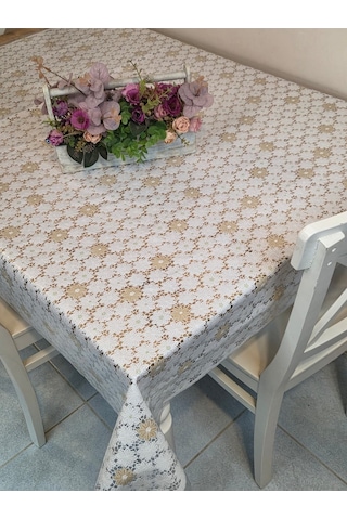 Ithal Pvc Muşamba - Desenli Silinebilir Masa Örtüsü 07nl62 Kahverengi