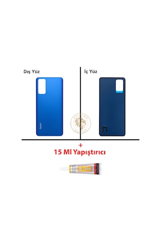 Xiaomi Redmi Note 11 Pro Alacakaranlık Mavisi Arka Pil Kapağı Batarya Kapağı + B-7000 Yapıştırıcı Çok Renkli