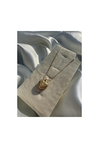 Reversible Heart Kalpli Kolye Altın