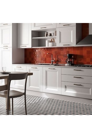 VitrA 10x10 Retromix Fon Lava Kırmızı Parlak Duvar Karosu K948425