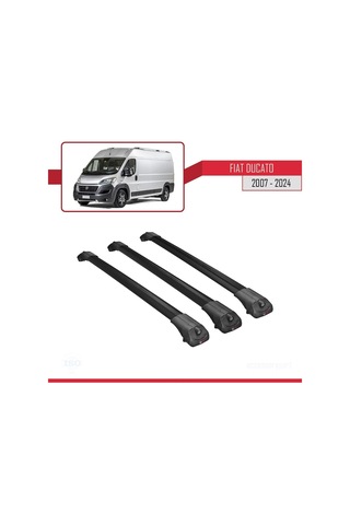 Fiat Ducato 2007 Ve Sonrası İle Uyumlu Ace-1 Ara Atkı Tavan Barı Siyah 3 Adet Bar