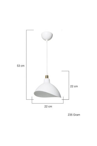 Handel Mika Tekli Tavan Sarkıt Avize Beyaz Renk Mutfak Hol Cafe İşletme Avize Beyaz