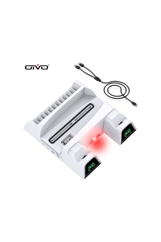 Iv-p5235 Multifonksiyonel Ps5 Disk/ps5 Dijital Uyumlu Led Göstergeli Şarj Stand Soğutucu Fan