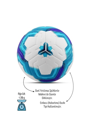 Telvesse Futbol Topu Premiera Sert Zemin Halı Saha Futbol Topu Hibrit Mavi No:5 Mavi