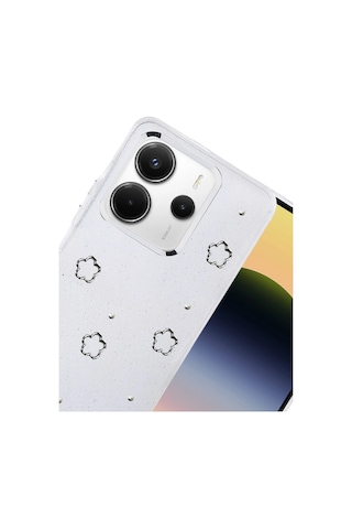 Xiaomi Redmi Note 14 4g Fiyonk Desenli Kapak - Desen 2 Beyaz