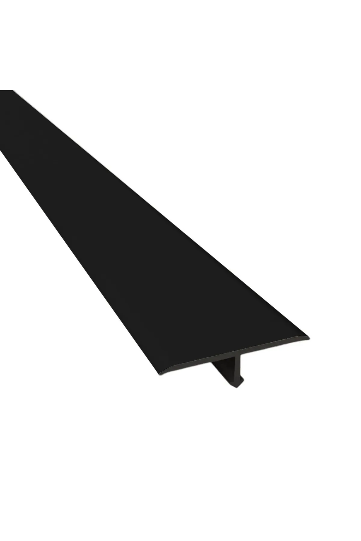 Kapı Eşik Profili Parke Kapı Altı Çıtası T Model Alüminyum Siyah 90cm 3cm 8mm