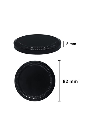 Afracam 660 Ml Metal Siyah Kapaklı Şeffaf Cam Kavanoz 12 Adet Çok Renkli