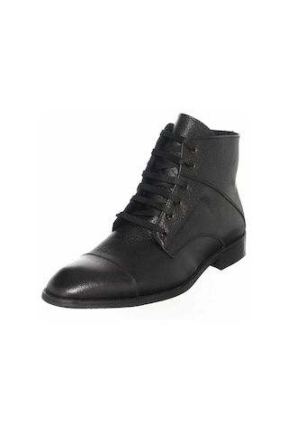 45-46-47-48-49-50 Numara Us142 Siyah Deri Vip Erkek Büyük Numara Bot Siyah