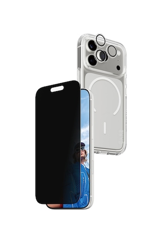 Care By Panzerglass Flagship Privacy Apple Uyumlu iPhone 17 Pro 3'lü Telefon Koruma Set- Bundle Uwf+kılıf+lens