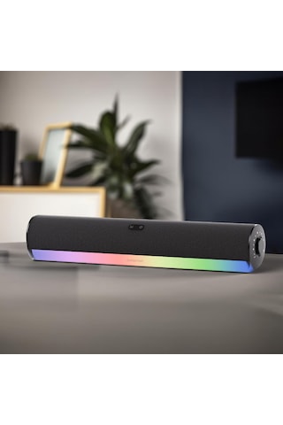 Polosmart Fs120 Kablosuz Led Aydınlatmalı Dual Bağlantı Soundbar Siyah