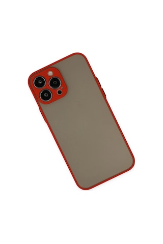 Newface - 512 - iPhone Uyumlu 13 Pro Kılıf Montreal Silikon Kapak - Csmo-tex - - Kırmızı