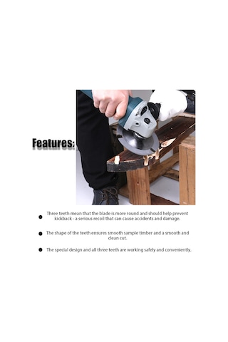 Xindoker 115mm 3 Dişli Yüksek Performanslı Tungsten Karbür Daire Testere - Ahşap, Plastik Ve Pvc Kesimi İçin