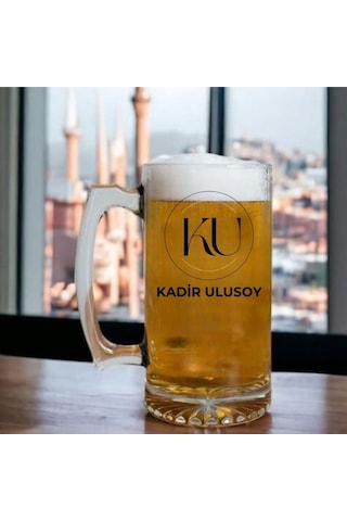 Kişiye Özel Tasarımlı Arjantin Bira Bardağı Kulplu Bardak 2 Adet Renkli