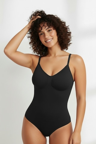 Mistirik Mamey Çıtçıtlı Zıbın Korse Extra Push Up Etkili Siyah Renk10