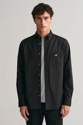 Gant Erkek Siyah Regular Fit Gömlek Siyah