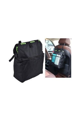 Kangvka Siyah 600d Oksford Kumaş Araba Saklama Çantası - Su Geçirmez İç Liner, 3 Cep Ve Katlanabilir Tasarım İle Araç İçindeki Eşyaları Düzenle