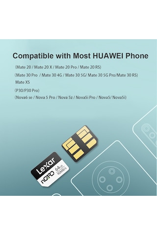 Springsun Lexar Micro Tf Kart 64g/128g/256g 90mb/s Huaweı Mate20/30/p30pro Mini Taşınabilir