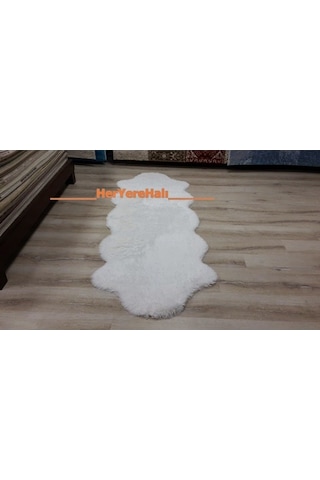 Doğuş Tavşan Tüyü Beyaz Post Halı 80 x 300 Cm