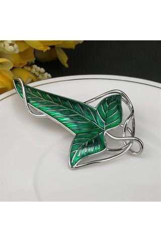 Lemestar Yaprak Desenli Broş - Allyuminyum Malzeme, 6.1x4.1 Cm, Çok Katmanlı Elektrokaplama Teknolojisi İle Dayanıklı Tasarım Çok Renkli