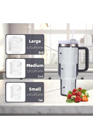 Tcherchi Stanley Iceflow Flip Straw Quencher Uyumlu Yapışmaz Silikon Bas Çıkar Buz Kalıbı 001