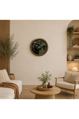 Eskitme Legacy Aynalı 40 X 40 Cm Duvar Saati