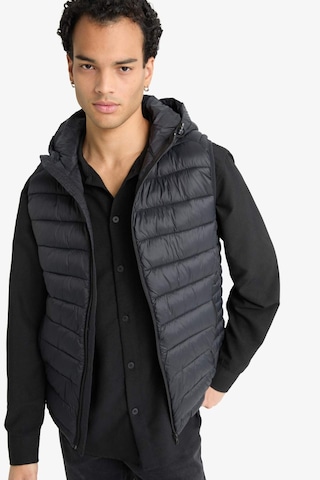 Defacto Slim Fit Dar Kesim Kapüşonlu Fermuarlı Yelek N4652az25aubk27 Siyah