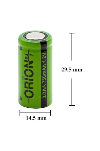 Orion 1.2v Ni-mh 2/3aa 750mah Şarj Edilebilir Pil