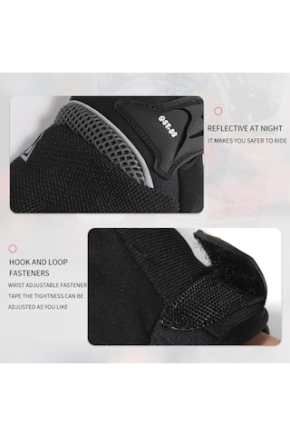 Novahub Bsddp Motosiklet Eldivenleri Rh-a0131: Kaymaz, Dokunmatik Ekran, Dört Mevsim, Gece Yansımalı, Ergonomik Koruma Siyah/sahne/mlxlxxl
