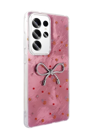 Galaxy S25 Ultra Uyumlu Uyumlu Kılıf Kamera Korumalı Figürlü Zore Ponti Silikon Kapak - Beyaz Beyaz