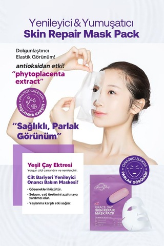 Grace Day Hassas Ciltler İçin Bariyer Onarıcı Kağıt Maske Grace Day Skin Repair Mask Pack