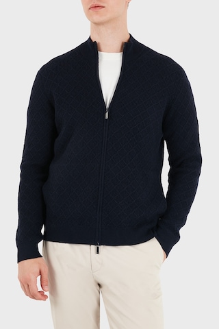 Emporio Armani Yün Ve Kaşmir Karışımlı Dik Yaka Fermuarlı Hırka Erkek Hırka Em007388 Af29684 Mb109 Lacivert
