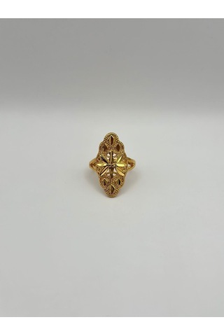 Arnes Jewelry Çelik 22 Ayar Altın Kaplama Ayarlanabilir Yüzük Ar507nes Gold
