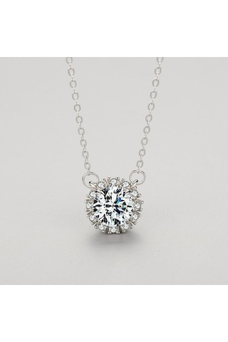 Tancise S925 Gümüş Sınır Ötesi Mikro Kakma Kolye Kolye Kadın Soğuk Rüzgar Klavikula Zinciri. Gümüş