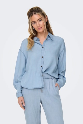 Only Kadın Onlcharıs Düşük Omuz Oversize Uzun Kollu Gömlek 15337928 Mavi Mavi