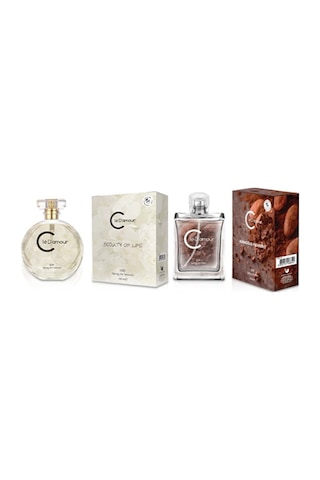 Cle D'Amour Beauty Of Life Vegan EDP Kadın Parfüm 100 ML + Audacious Pleasures Erkek Parfüm Seti 100 ML