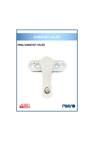 Pvc Kapı Pencere Pimapen Balkon Kapısı Çocuk Emniyet Kilidi Güvenlik Pimli Metal Beyaz