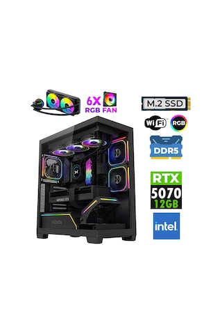 Xaser JETT X310 i9-14900KF 32 GB 1 TB M.2 NVMe SSD 12 GB RTX5070 Free Dos Masaüstü Oyuncu Bilgisayarı