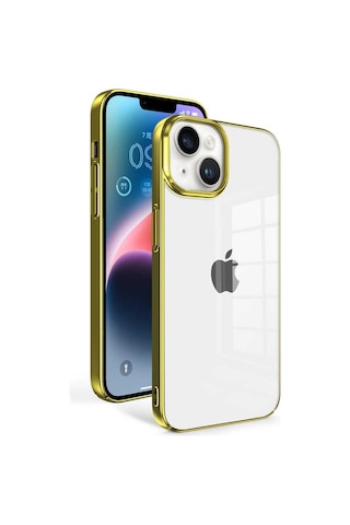 Apple Uyumlu iPhone 14 Plus Kılıf Zore Kenarları Renkli Arkası Şeffaf Sun Sert Kapak
