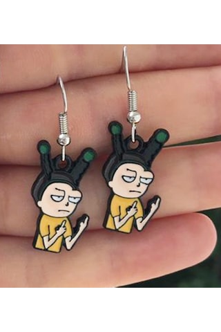 Rick Renkli Unisex Metal Küpe Pytkkupe202 Çok Renkli