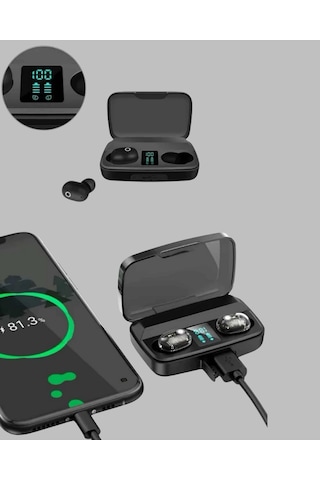 10 Metre Çekim Mesafeli Hafif Tasarımlı Bluetooth Kulaklık Ve Şarj Kutusu Seti