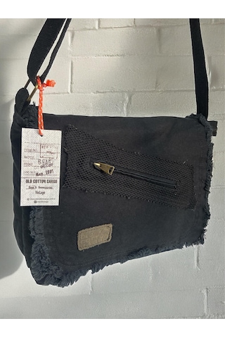 Vintage Salaş Orta Boy Unisex Günlük Çapraz Postacı Tablet Çantası M 32 Cm X 27 Cm Siyah