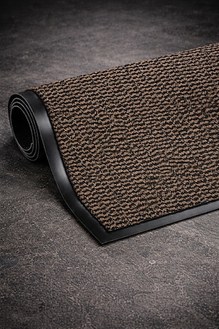 Nem Alıcı Kapı Önü Paspası 60x40 Cm %100 Polipropilen Pvc Kaymaz Taban İç & Dış Mekân Kahverengi