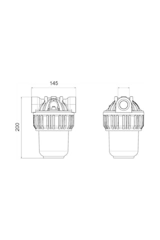 Aquafer 5'' Tombul Yıkanabilir Kartuşlu Filtre Takımı 1 inc 50 Micron