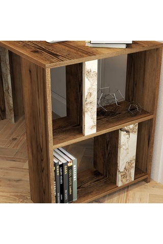 Variant Variant Lima Çalışma Masası - Ceviz / Beyaz Mermer Ceviz