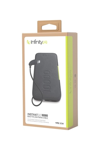 Lexroo Infinitylab By - Instantgo Powerbank 10000 Mah, Lightning, Siyah