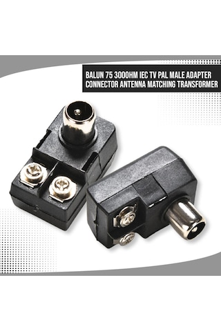 5 Adet Balun Tv Anten Konnektörü Uhf Vhf Fm 300 Ohm To 75 Ohm